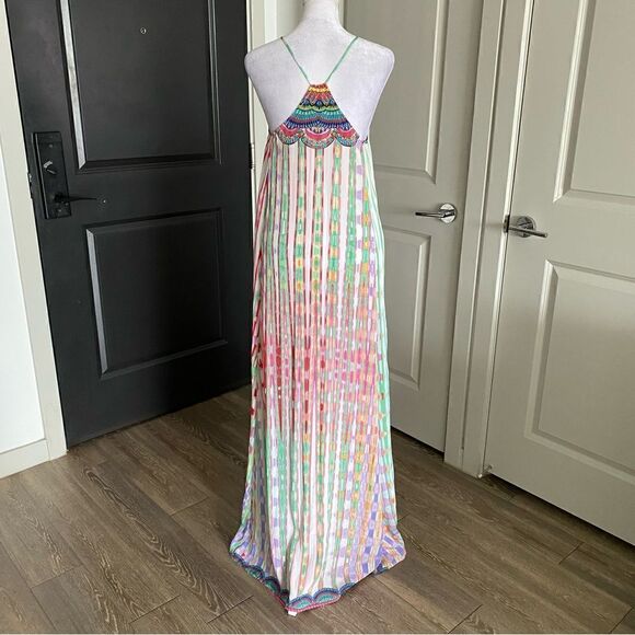 La Moda Clothing Resortwear Multicolored Kaftan Maxi Dress Size S/M - Picture 7 of 12